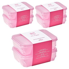 땡스소윤 냉동실 전용 밀폐용기 9호 핑크, 3개, 밀폐용기 2p