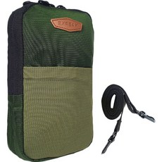 EXPEAK 雙層拉鍊隨身包 卡其色+背帶