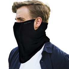 SKIN COOLER 防紫外線臉部護罩頭巾式 1入, 黑色