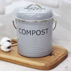 NHB 手提式廚餘桶 1.5L, 灰色的