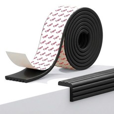 르메이어 유아용 W형 풀접착 모서리 보호대, 블랙, 1개