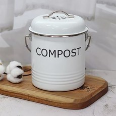 NHB 手提式廚餘桶 1.5L, 白色的