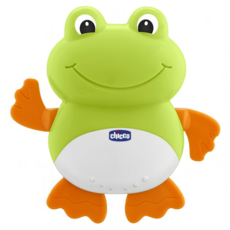 chicco 動感青蛙洗澡玩具, 綠色 + 橙色 + 白色, 1個