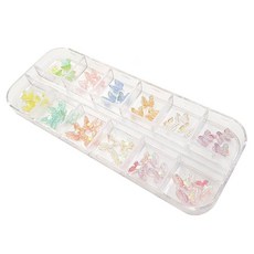 極光雙層蝴蝶飾品 12種 x 3p 套組 KN-P1036, 混色, 1個