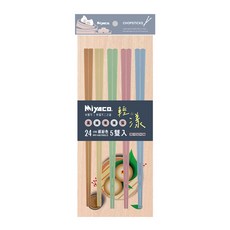 MiyAco 米雅可 24cm 輕漾高纖玻璃筷 5雙入, 混色, 5 雙入, 1包