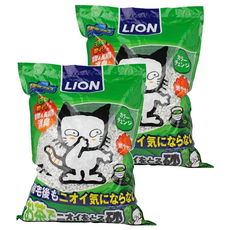 LION 獅王 除臭貓砂 紙貓砂, 綠茶, 7L, 2包
