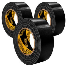 신일테이프 초강력 면테이프 48mm x 25m, 블랙, 3개