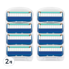 Abern GEELY 5層一次性刮鬍刀手動刀片, 2個, 8入