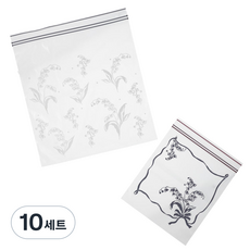 니토리 더블 지퍼백 다크그레이 M 15p + 라이트그레이 L 15p, 10세트