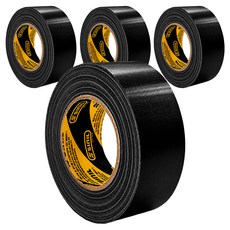 신일테이프 초강력 면테이프 48mm x 25m, 블랙, 4개