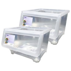 KEYWAY 聯府 貝里斯取式收納箱 780g 20L, 透明色, 2個