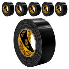 신일테이프 초강력 면테이프 48mm x 25m, 블랙, 6개
