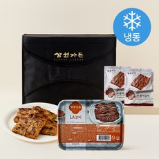 삼원가든 LA갈비 500g x 2개 + 두툼 떡갈비 160g x 8개 선물세트 (냉동), 1세트