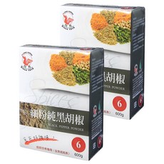 飛馬 細粉純黑胡椒, 600g, 不含人工澱粉, 香氣濃郁, 2盒