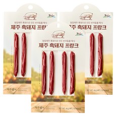 제주별식 강아지 프랑크 져키 4p, 흑돼지, 40g, 12개