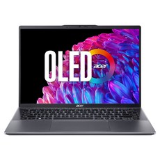 acer 宏碁 Swift Go 筆記型電腦 14吋 2.8K 2880 x 1800 OLED 鏡面/R5-8645HS/AMD RadeonTM 760M Graphics 原廠保固, 灰色, 512GB, 16GB, Windows 11, SFG14-63-R90F