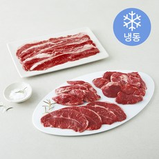 레커컷 호주산 소고기 모듬구이용 안심추리 + 갈비살 + 부채살 + 차돌양지 세트 (냉동), 800g, 1세트