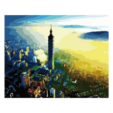 ArtLife 藝術生活 數字油畫DIY 50 x 40cm, TW033 台灣風情誌–台北的天空, 1個