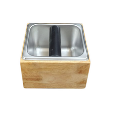 永進Barista木質不鏽鋼敲渣桶組 小, 混合顏色, 1套