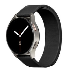 NUART Galaxy Watch 相容錶帶 簡易快拆 矽膠磁吸鏈式 直頭款, 黑色, 1個