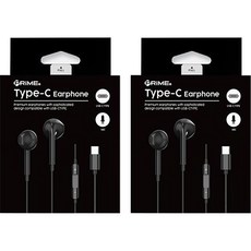 PRiME Q 三星 Galaxy 相容 Type-C 有線開放式耳機 2入, PR-ER100, 黑色