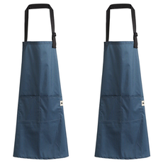 Kitchen Awesome 條紋防水圍裙, 藍色, 2個