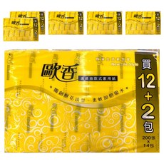 歐香 抽取衛生紙 2層, 14包, 6袋