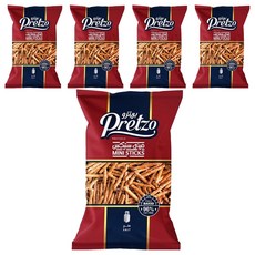 不囉嗦Pretzo 迷你鹽味棒 - 鹹香酥脆 獨立包裝 烘烤非油炸健康零食, 125g, 5包