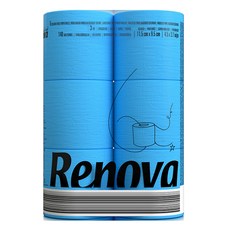 Renova 黑標彩色捲筒衛生紙 16.1m 藍色, 6捲, 1個