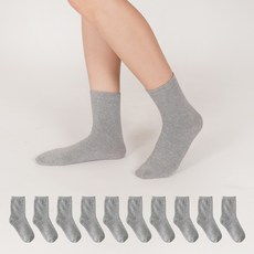 가나양말 여성용 두겹 심플 중목양말 144N 10켤레