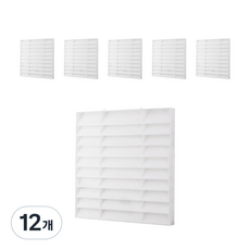 ADDLIFE 安全窗通風百葉窗 5p, 12個, 白色