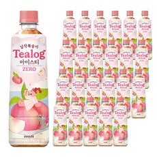 티로그 납작복숭아 아이스티 홍차 제로, 500ml, 24개
