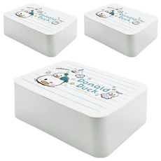 收納王妃 TSUM 濕紙巾盒, 藍線唐老鴨, 3個