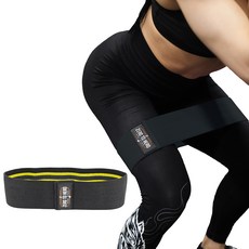 제로투히어로 힙업운동 탄성밴드, black, 1개