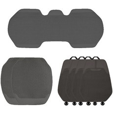 순잠 에어 쿨링 자동차 앞좌석용 1인 방석 2p + 뒷좌석 방석 + 앞좌석용 등받이 2p + 뒷좌석용 등받이 2p 세트, 그레이, 1세트