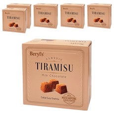 Beryl's 提拉米蘇風味牛奶巧克力 65g (添加植物油), 馬斯卡彭起司與咖啡粉, 6盒