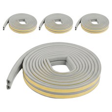 韓國 PERFECT FOR YOU 阻擋式橡膠門窗密封條 D型 灰色, 8個