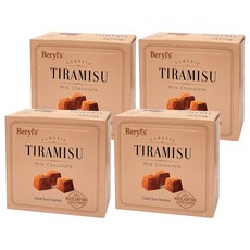 Beryl's 提拉米蘇風味牛奶巧克力 65g (添加植物油), 馬斯卡彭起司與咖啡粉, 4盒