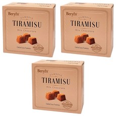 Beryl's 提拉米蘇風味牛奶巧克力 65g (添加植物油), 馬斯卡彭起司與咖啡粉, 3盒