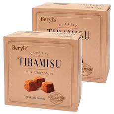 Beryl's 提拉米蘇風味牛奶巧克力 65g (添加植物油), 馬斯卡彭起司與咖啡粉, 2盒