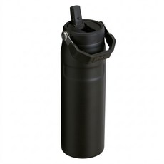 STANLEY 台灣公司貨 輕重力系列 IceFlow Aerolight摺疊吸管杯 381g 食品級不鏽鋼 不含BPA, 消光黑, 700ml, 1個