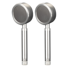 HOMEDAUM TheSSEN鋁合金渦輪增壓H8蓮蓬頭, 銀色, 2個