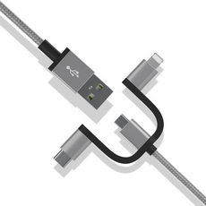 요거 3 in 1 젠더 멀티 고속 충전 케이블, 50cm, 1개