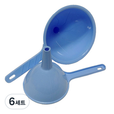투에이산업 다용도 깔대기 중 + 소, 블루, 6세트