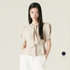 Roem 女款西裝外套式領結襯衫