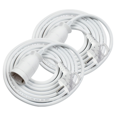 원스탑 고용량 1구 연장코드선 16A, 2m, 화이트, 2개