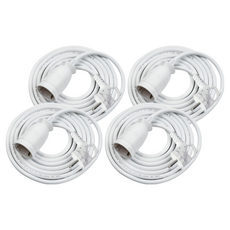 원스탑 고용량 1구 연장코드선 16A, 2m, 화이트, 4개