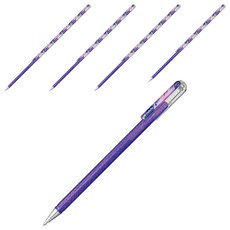 펜텔 하이브리드 듀얼메탈릭 데코펜 1.0mm, 라이트 바이올렛 +메탈릭레드 + 블루, 24개