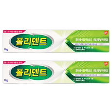 폴리덴트 후레쉬 민트 의치 부착재 70g, 1개입, 2개