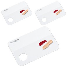 SELFANGEL 粉底彩妝美甲調色壓克力調色盤 L, 透明, 3個
